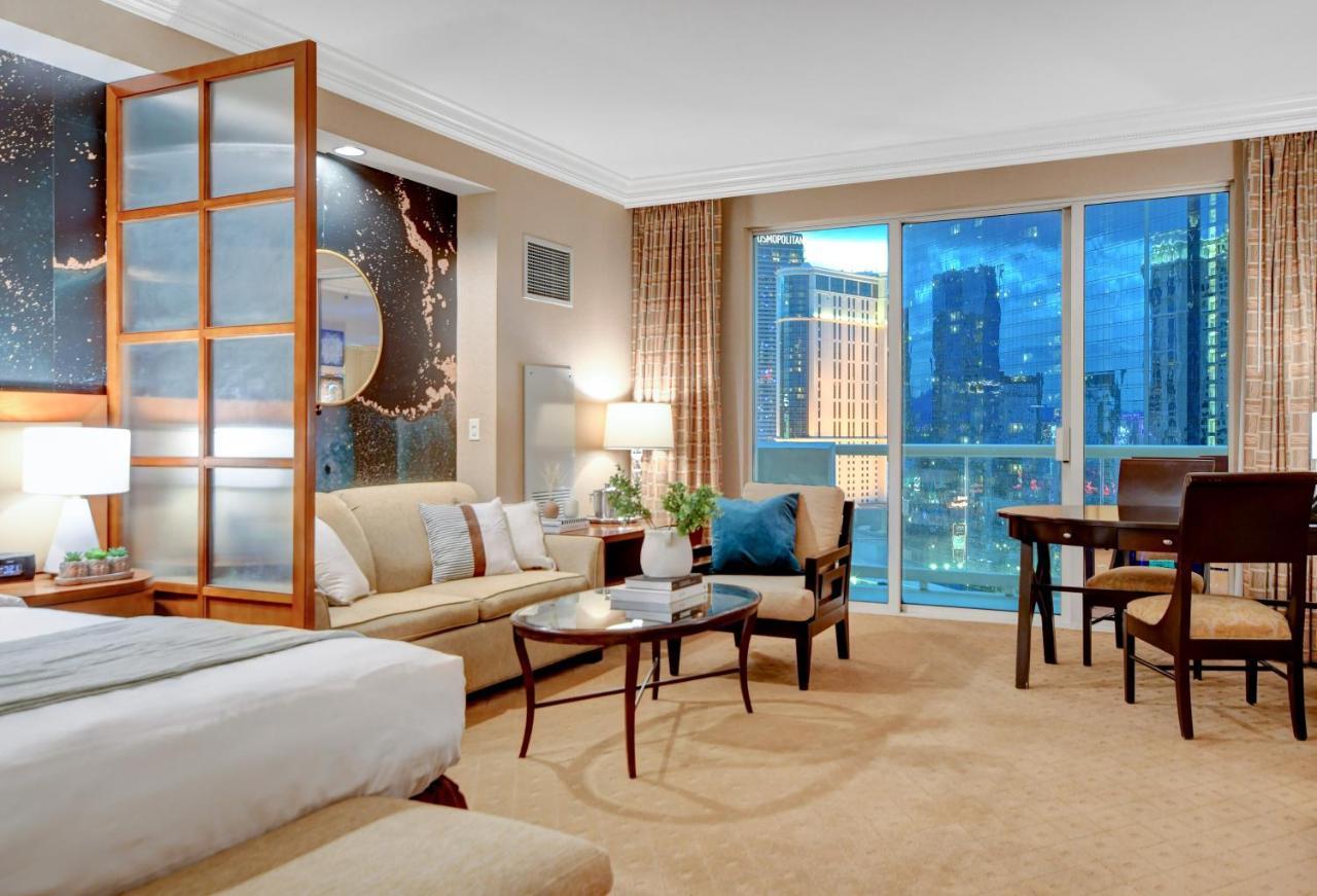 Balcony Full Strip View Suite Mgm Signature Free Valet Las Vegas Luaran gambar